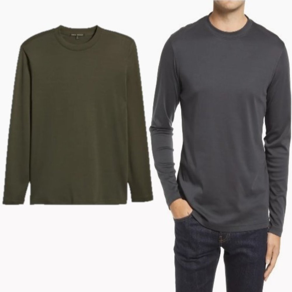ROBERT BARAKETT Georgia Long Sleeve IRON T-Shirt Large 09/24